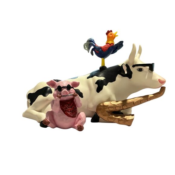 CowParade Mixed Plate Blues #9141 - 2001 Retired Collectible Figurine - Picture 2 of 7